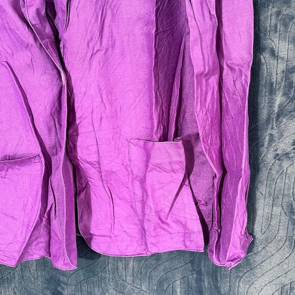 Vintage 1980s Frances Henaghan 2 Orchid purple SILK Sports Blazer Womans Size 14 - Picture 2 of 7